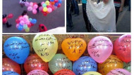 Siria – I nomi delle vittime scritti su palloncini