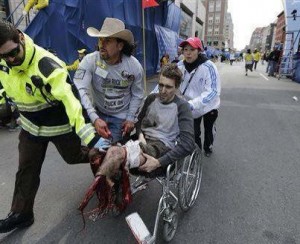 Un ferito nell'attentato alla maratona di Boston