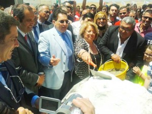 Lo Bello e Crocetta alla posa della prima pietra progetto Agroverde a Gela