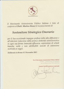 Matteo Renzi Sostenitore Strategico Onorario 001 (2)