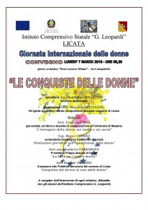 Locandina Licata Leopardi 7 marzo 16 mattina conquista donne jpg