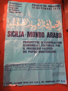 Palermo, 1978. Manifesto per il convegno siculo-arabo a Palazzo dei Normanni