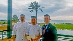 Da sx: l'Executive Chef Paolo Platini, Francesco Virga e il General Manager Marco Truffelli