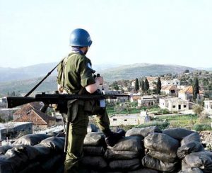 UNIFIL soldier on patrol