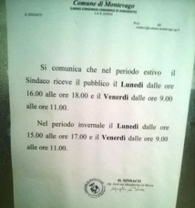 avviso del sindaco