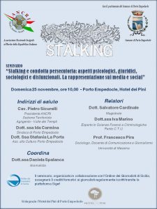 Porto Empedocle locandina ANCRI Seminario su Stalking 25 nov 18