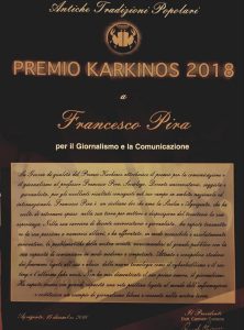 Agrigento Premio Karkinos 2018 La motivazione del Premio al Professor Francesco Pira