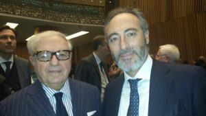 Il pres. di Europasia Achille Colombo Clerici con l'Assessore al Welfare della Regione Lombardia Giulio Gallera