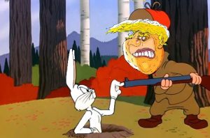Il Coniglio Bianco blocca The Donald appena in tempo...