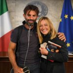 Carlo Calcagni con Giorgia Meloni